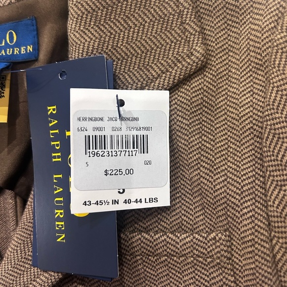 Polo Ralph Lauren Herringbone Cotton Blend Blazer NWT Size 5t Jaquard Kids - Picture 4 of 6